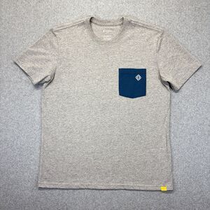 Rivian T-Shirt Men’s M Gray Logo Pocket Made in USA Front Back Graphic